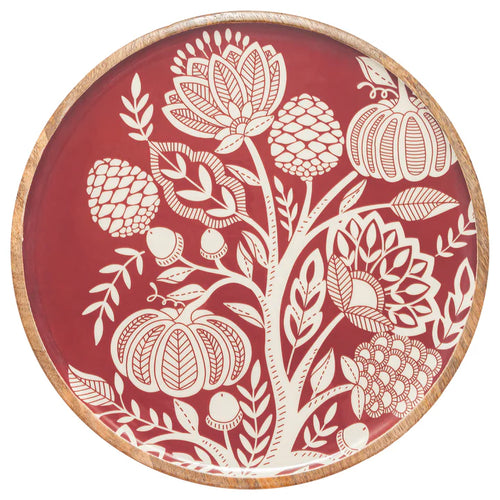 Fall Round Wood Platter