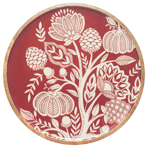 Fall Round Wood Platter available at Bench Home