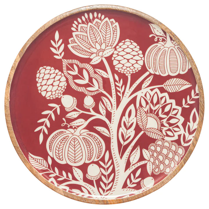 Fall Round Wood Platter