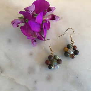 Stone Flower Earrings available at Bench Home