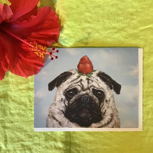 Pug with Strawberry available at Bench Home