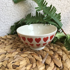 Hand Painted Red Latte Bowls 8 Styles available at Bench Home