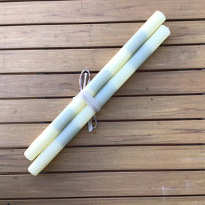 Ivory & Glacier Three Band Taper | Set of 2 available at Bench Home