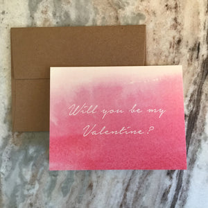 Valentine Watercolor Card available at Bench Home