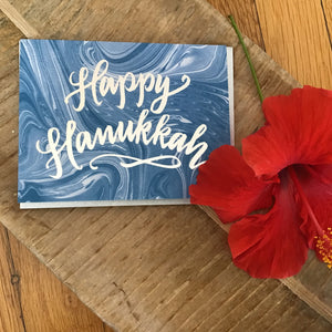Hanukkah Marble Card available at Bench Home
