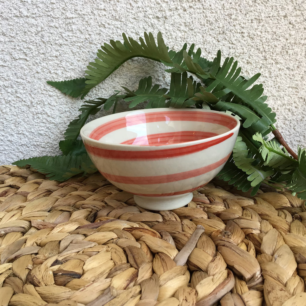 Hand Painted Red Latte Bowls 8 Styles
