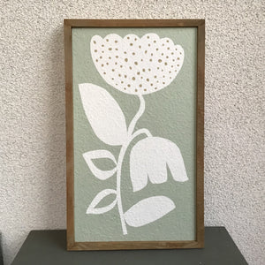 Wood Framed Flower Wall Decor | 2 Styles available at Bench Home