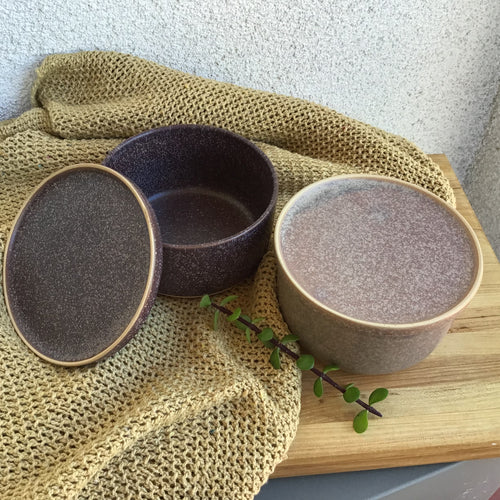 Small Stoneware Bowl with Lid | 2 Styles