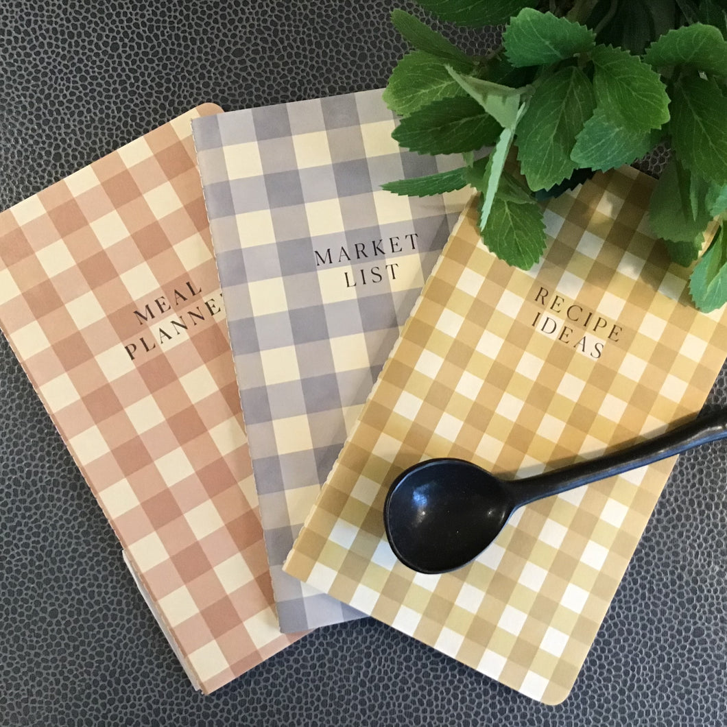 Meal Planning Notebooks Set of Three