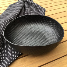 Load image into Gallery viewer, Black Crosshatch Aluminum Bowl | 3 Sizes