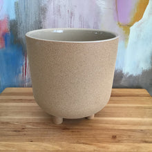 Load image into Gallery viewer, Stoneware Sand Finish Footed Planter