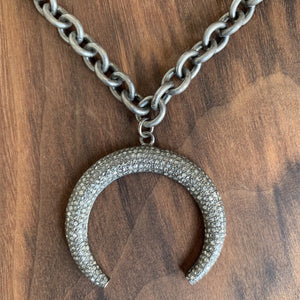 Pave Moon Necklace available at Bench Home