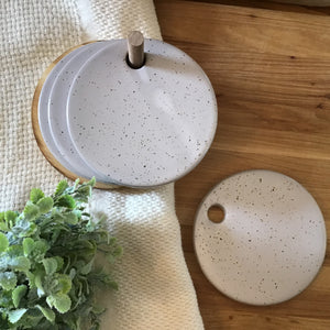 Stacked Stoneware Coasters available at Bench Home