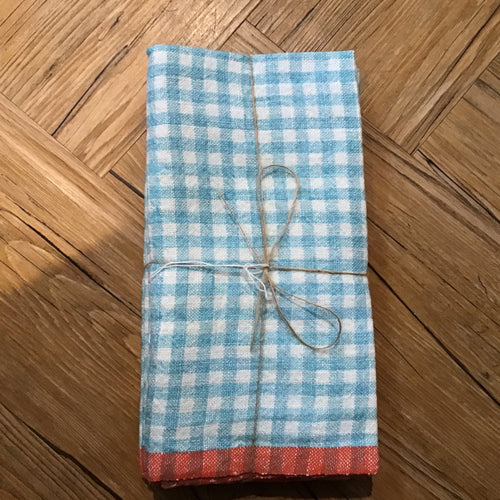 Gingham Linen Napkins | Set of 4