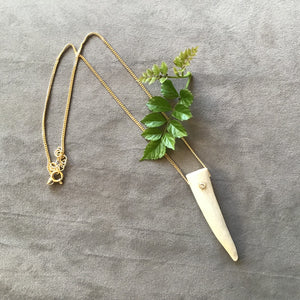White Antler Necklace available at Bench Home