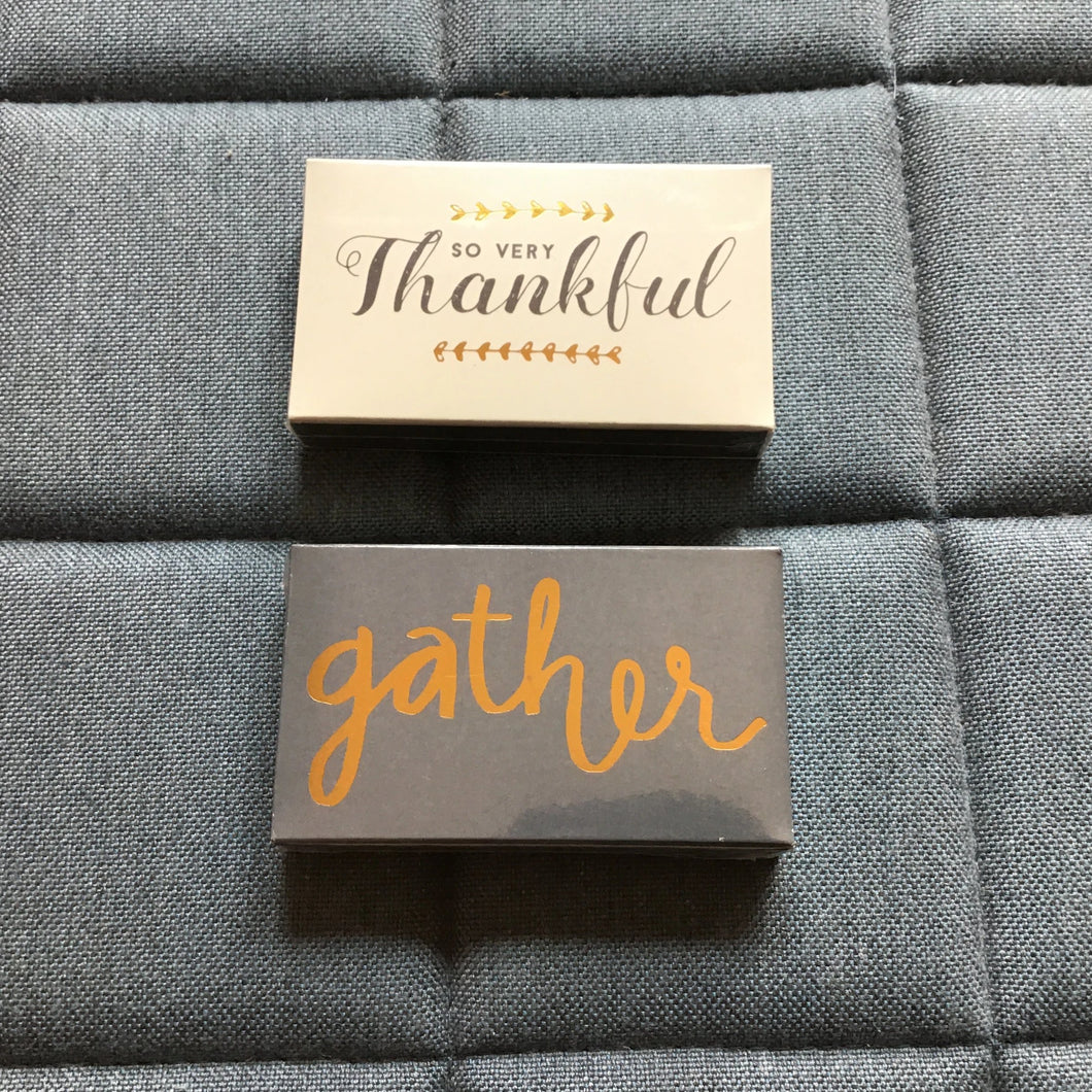 Boxed Matches | Gather & Thankful | 2 Styles
