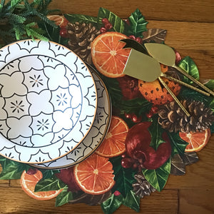 Winter Citrus Placemats available at Bench Home