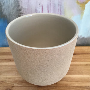 Stoneware Sand Finish Footed Planter available at Bench Home