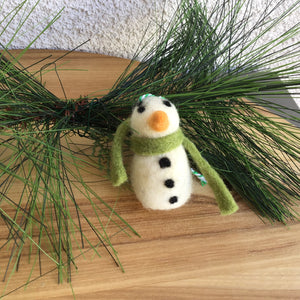 Felted Snowman Ornaments | Set of 6 available at Bench Home