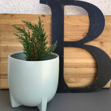 Load image into Gallery viewer, Blue Stoneware Footed Planter