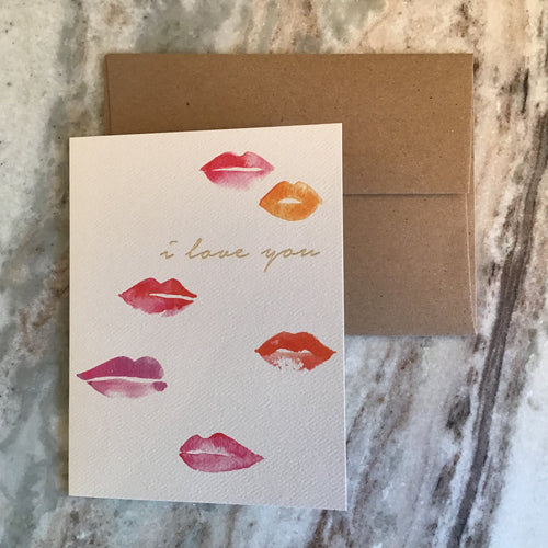 I Love You Kisses Card
