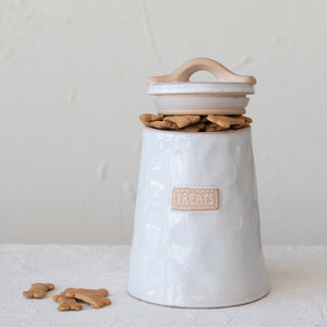 Stoneware Pet Treats Canister available at Bench Home