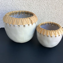 Load image into Gallery viewer, Rattan Wrapped Planter | 2 Styles