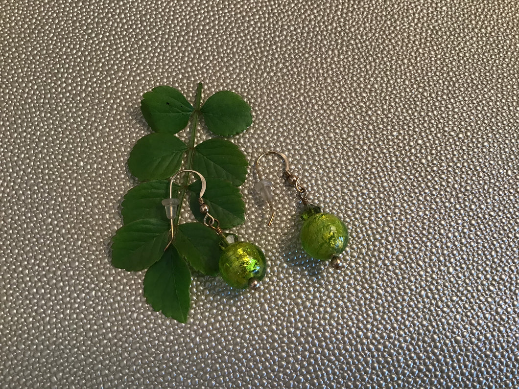 Green Venetian Earrings