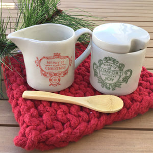 Christmas Creamer and Jar available at Bench Home