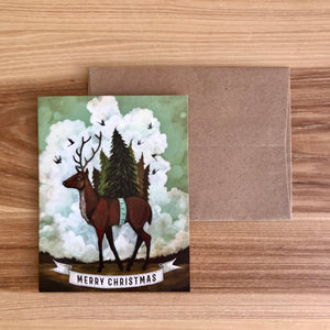 Christmas Elk Card available at Bench Home