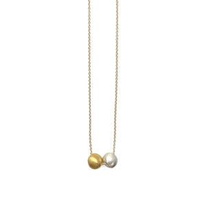 Silver and Vermeil Ball Necklace available at Bench Home