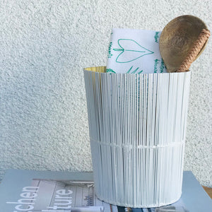 White + Brass Wire Basket | 3 Styles available at Bench Home