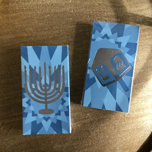 Boxed Matches | Hanukkah Silver Foil available at Bench Home