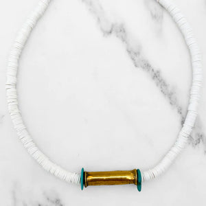 White Chipo Necklace available at Bench Home