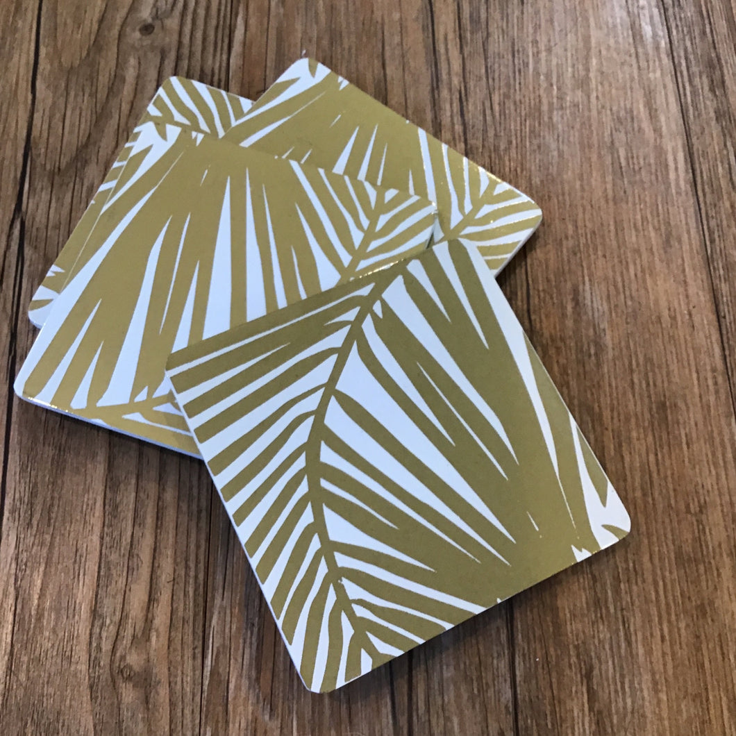 Palm Leaf Coasters | Set of 4