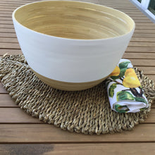 Load image into Gallery viewer, White Bamboo Two Toned Bowls