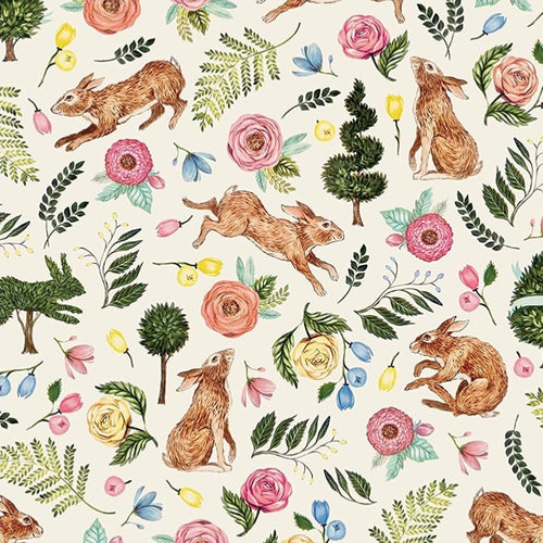 Bunny Garden Paper Placemats | Set of 24