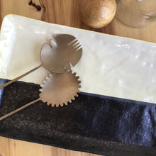 Load image into Gallery viewer, Black + White Stoneware Platter