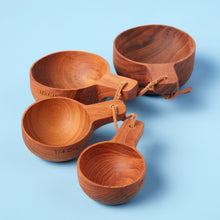 Load image into Gallery viewer, Teak Measuring Cups | Set of 4