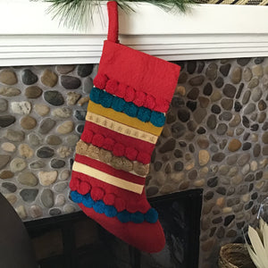 Wool Appliquéd Stocking | 2 Styles available at Bench Home