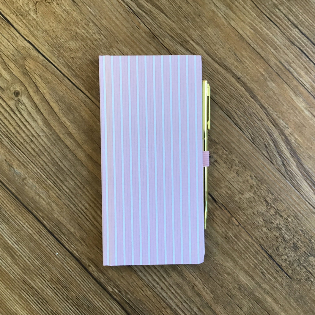 Pinstripe Notebook with Pen | 3 Colors