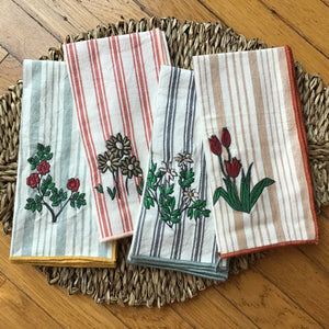 Floral Embroidery Cotton Napkins available at Bench Home