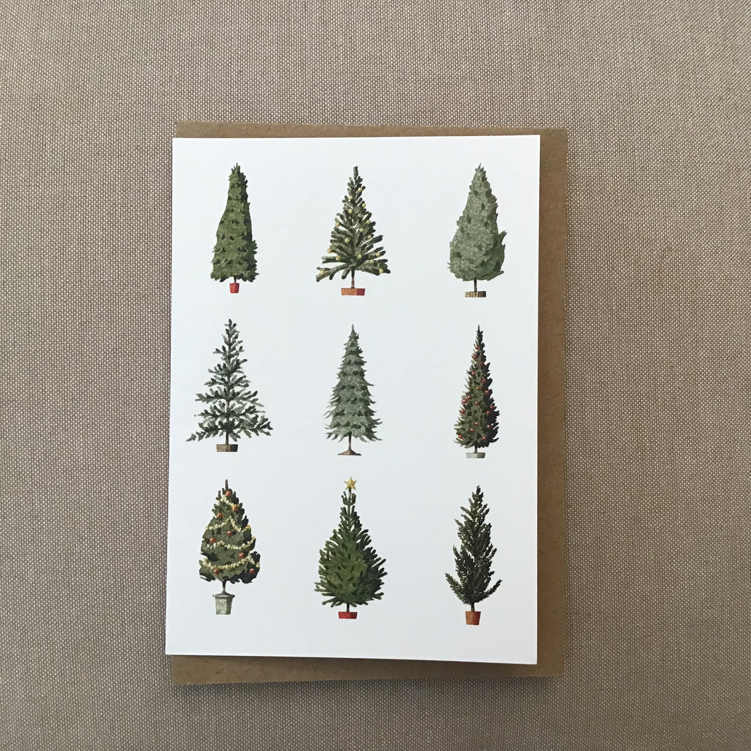 Christmas Trees Card Set | Set of 10