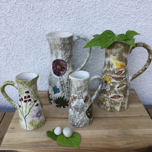 Floral Stoneware Pitcher | 4 Styles