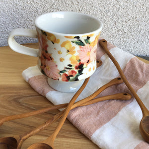 Floral Footed Mugs available at Bench Home