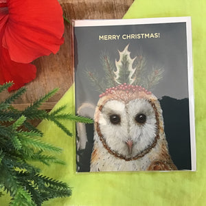 Christmas Owl Greeting Card available at Bench Home