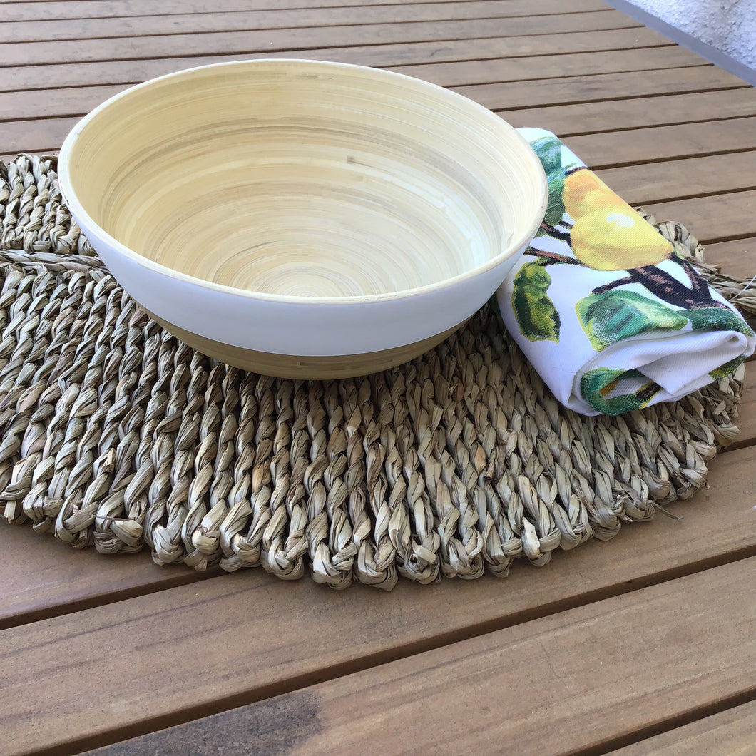 White Bamboo Two Toned Bowls