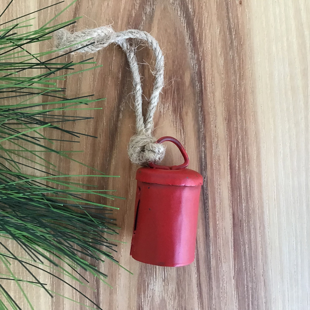 Mini Hanging Red Bell Ornament | 2 Styles