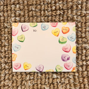 Conversation Hearts Greeting Card available at Bench Home
