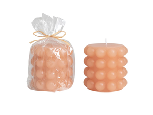 Short Hobnail Pillar Candles | 3 Styles available at Bench Home